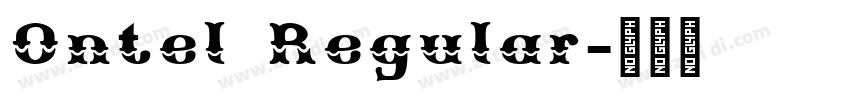 Ontel Regular字体转换